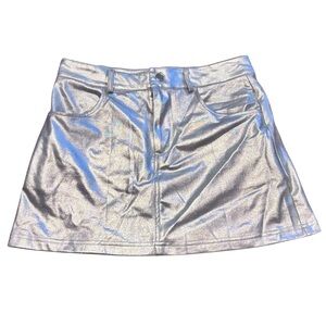 Kisidoo Metallic Silver Skirt Size Small